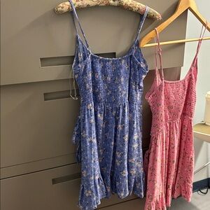 Floral Blue and Pink Dresses